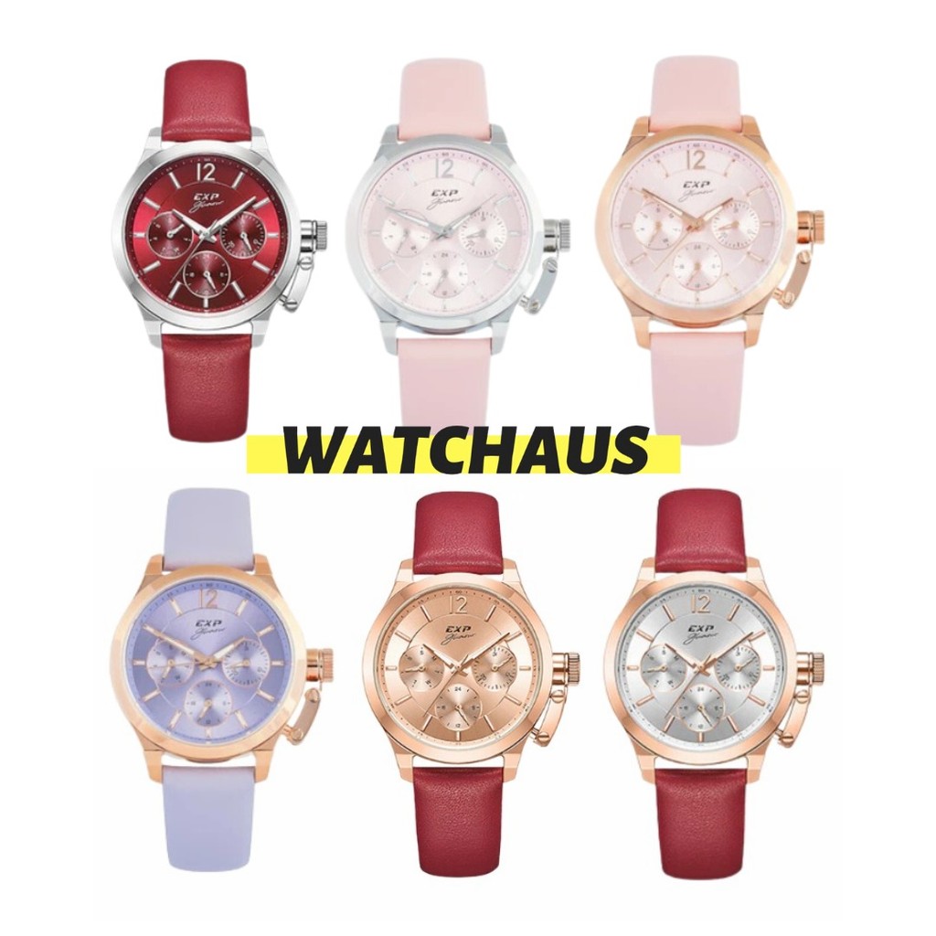 JAM TANGAN WANITA EXPEDITION E6381 E 6381 BFL ANALOG LEATHER STRAP