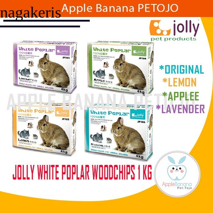 

Serbuk Kayu Hamster jolly white poplar woodchips 1 kg - apple antik