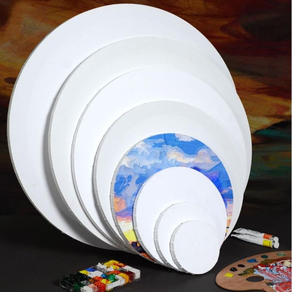 

Cotton Multi Size for Artist Wooden Painter Oil Paint Painting Board Drawing Board Circle Canvas Picture Frame