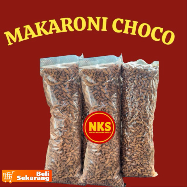 

MAKARONI CHOCO PIPA BANTAT 1KG CEMILAN RASA COKLAT GURIH MANIS ENAK Food Snacks