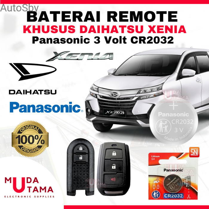 Autosby Baterai Remote DAIHATSU ALL NEW XENIA - ORIGINAL PANASONIC CR2032 | Battery Remote DAIHATSU 