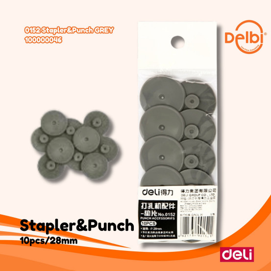 

0152 Stapler&Punch GREY HEKTER LUBANG PE LUBANG PENGLUBANG KERTAS