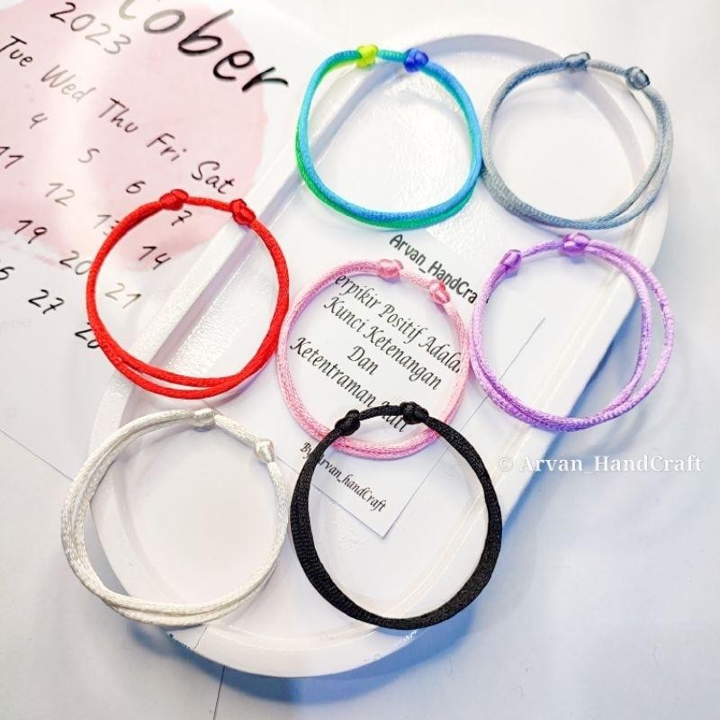 Gelang Tali Polos Satin Cina / Gelang Polos Tali Satin