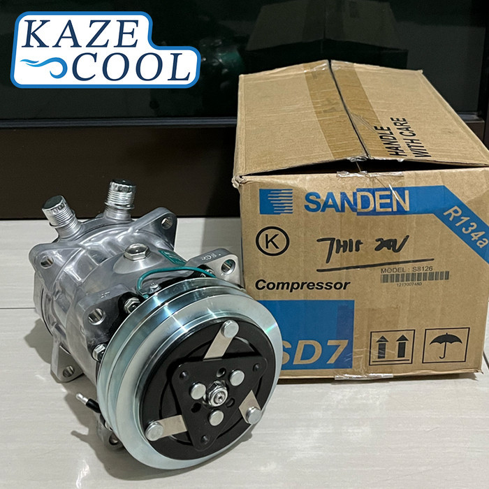 Compresor Kompresor AC Mobil Sanden 7H15 SD7H15 24Volt SANDEN ORI S8126