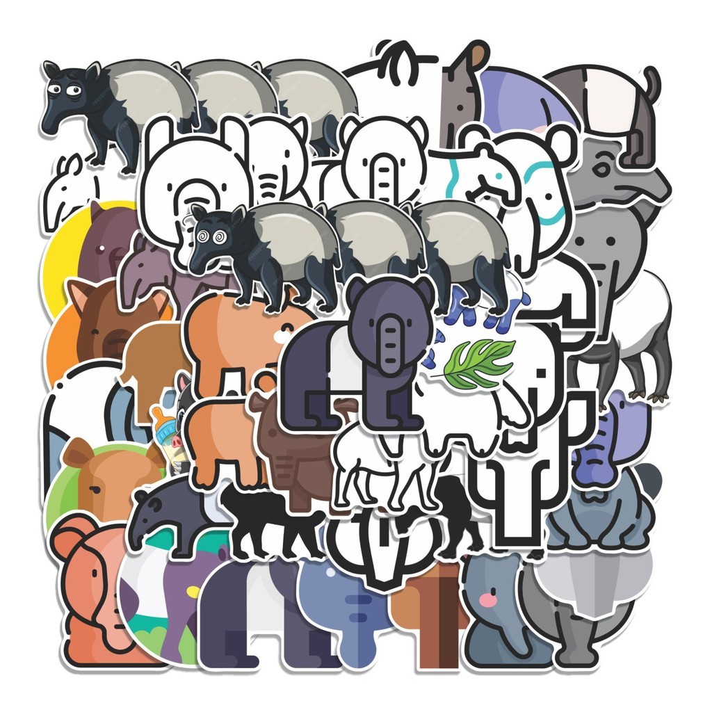 

COD 50 Pcs Stiker Tapir Lucu Anti Air Untuk Dekorasi Notebook Sepeda Skateboard Handphone
