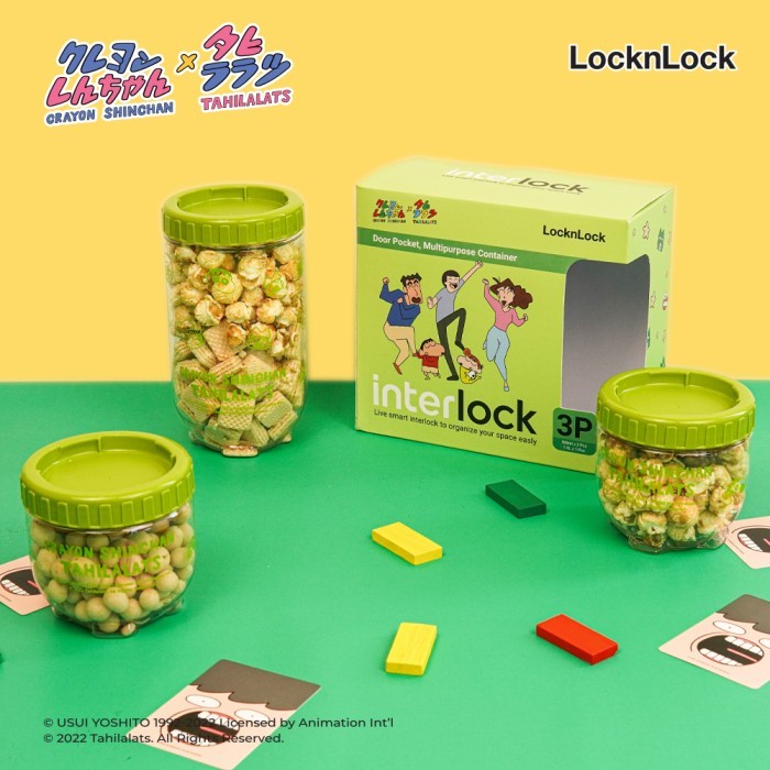 

LocknLock Giftset Toples Interlock 3P Crayon Shinchan x Tahilalats