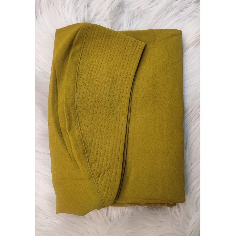 Khimar Ceruty Alesha/Hijab 2 Layer/Jilbab Pet Antem - hijau lemon