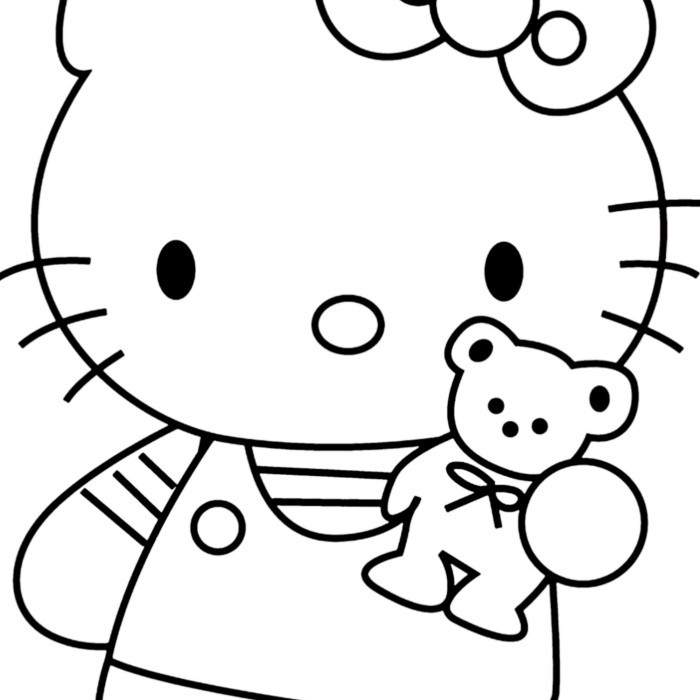 

10 LEMBAR kertas mewarnai, GAMBAR MEWARNAI tema HELLO KITTY