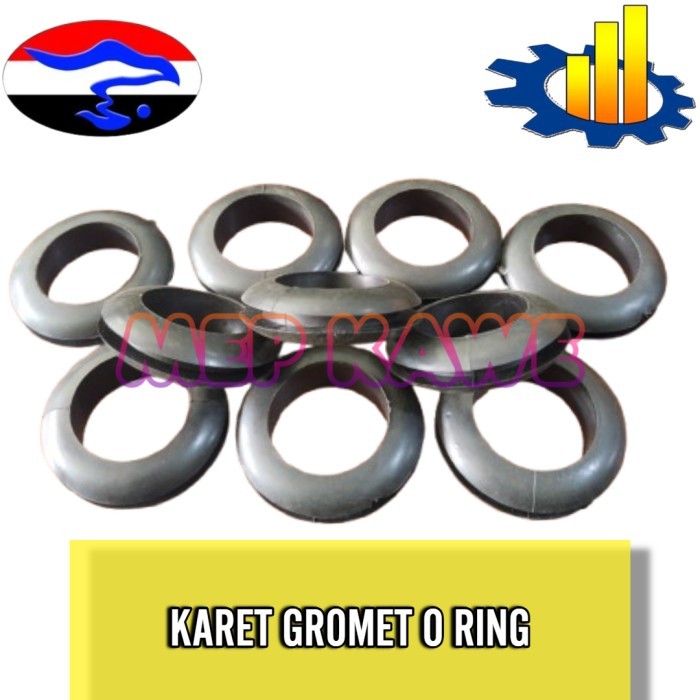 KARET GROMET O RING PENAHAN KONEKTOR HITAM 20 MM
