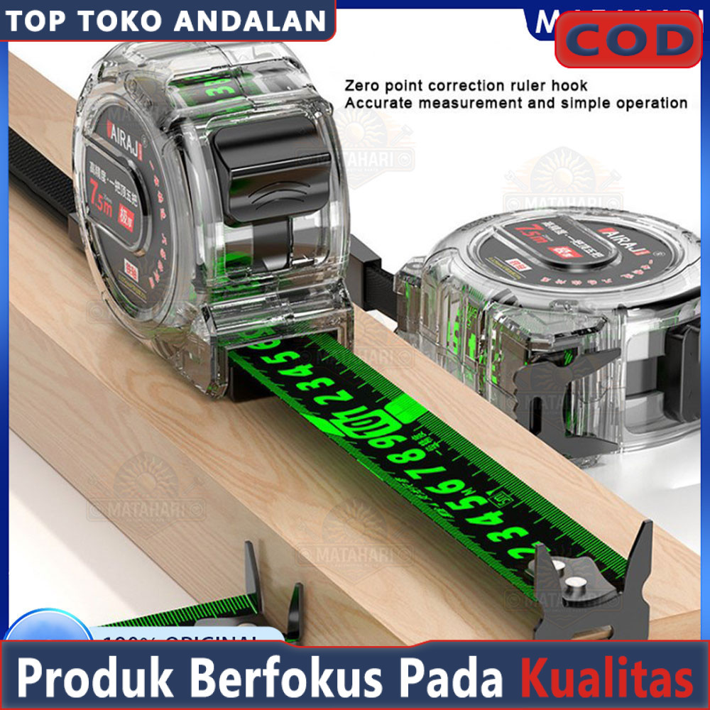 

Meteran Pengukur Anti Karat 10/7.5/5 Meter Tahan Banting Bahan Stainless Steel Tembus Pandang Rol Pengukur Murah/Meteran Baja Anti Karat Meteran Tukang Bangunan