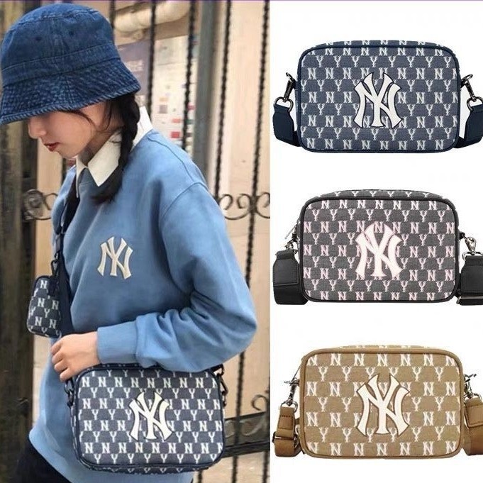 South Korea MLB Camera Bag Full Printed Shoulder Bag Messenger Bag Retro Small Square Bag Street Fas