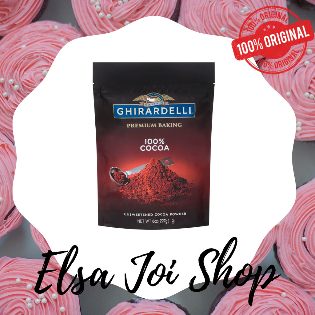 

ELSAJOISHOP - Ghirardelli Premium Baking 100% Cocoa Unsweetened Cocoa Powder - 227 Gr