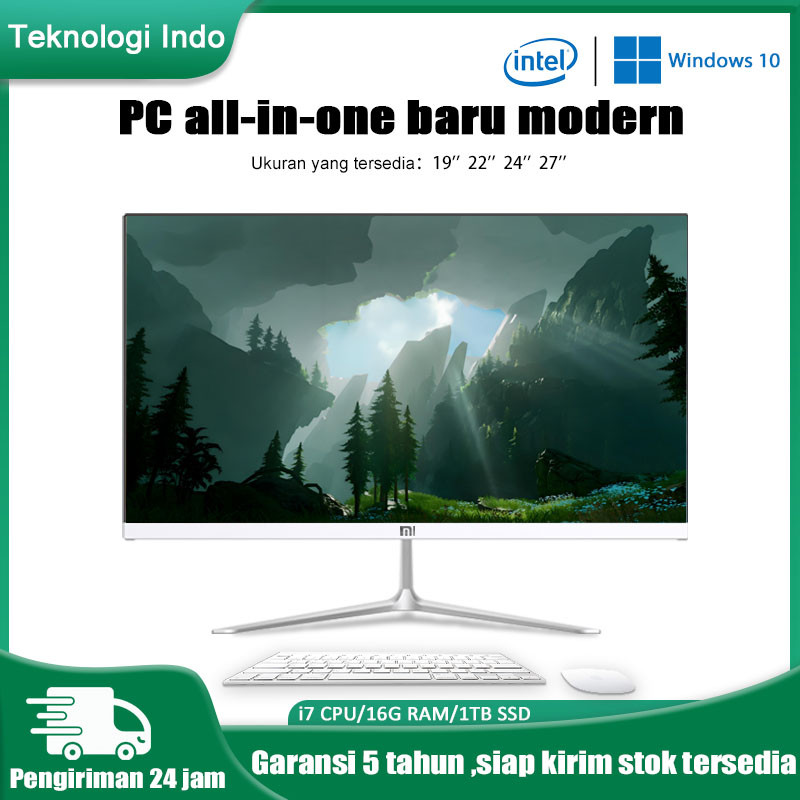 [Diskon Grosir] PC komputer all in one gaming full set core i5 Baru Desktop 22/24 inch RAM16G+512GB 