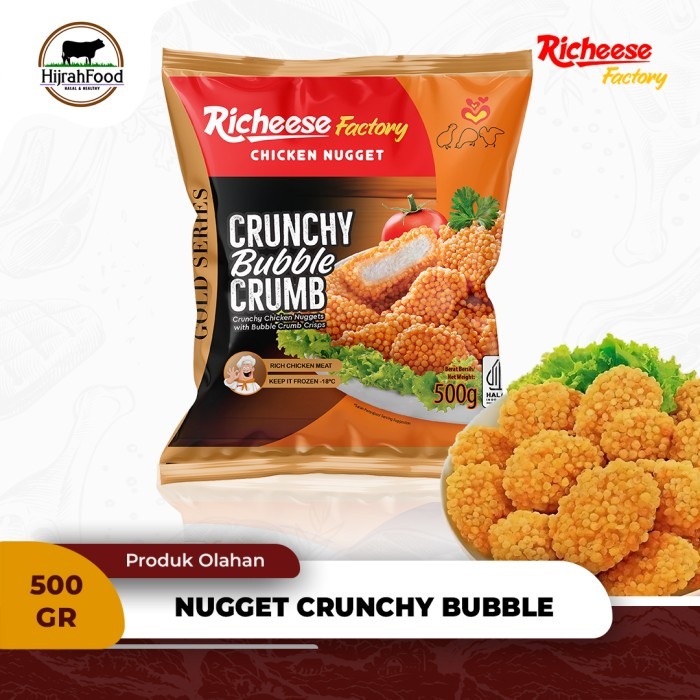 

Richeese Chicken Nugget Crunchy Bubble Crumb 500 gr | Naget Ayam Bubble Crumb