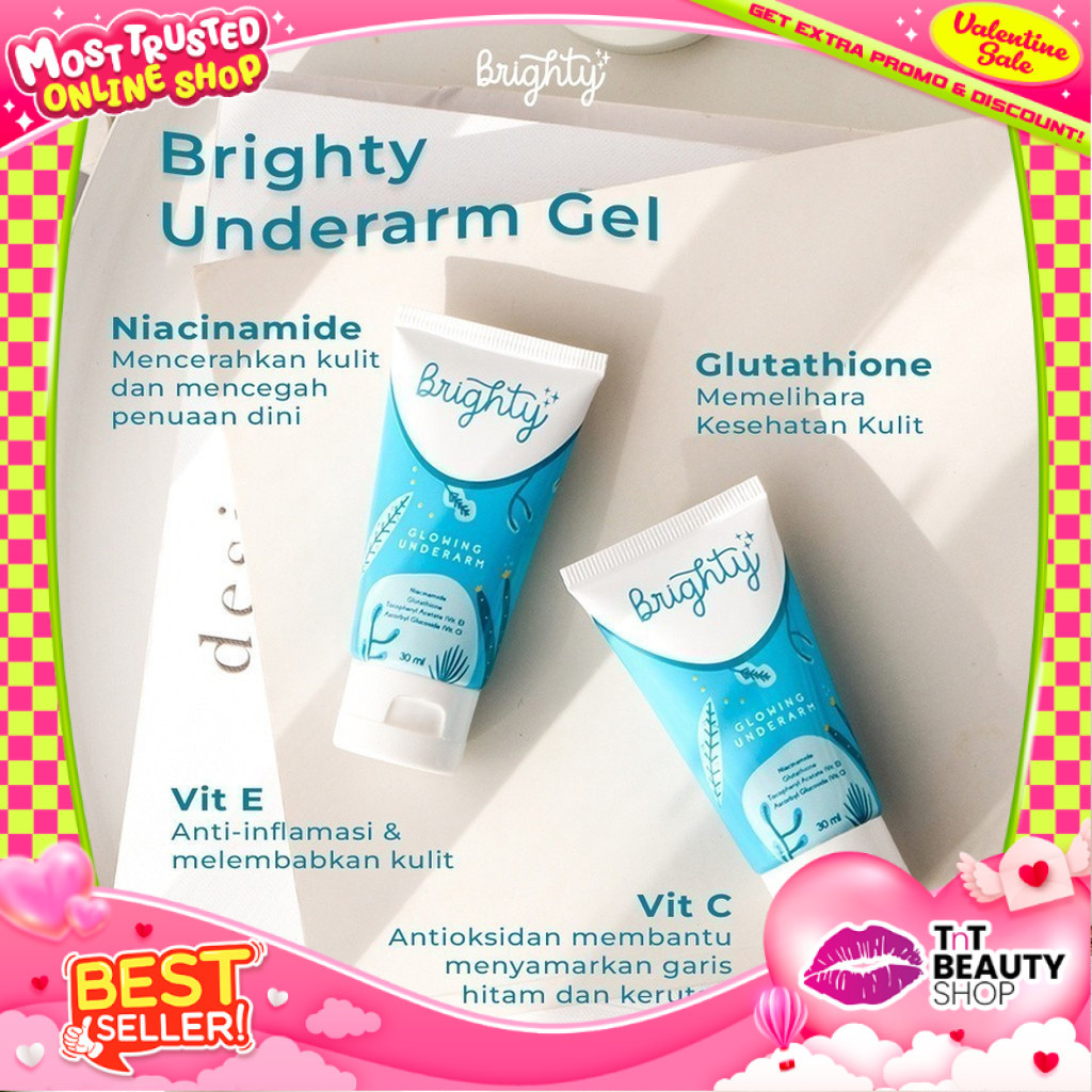 Brighty Glowing Underarm Pemutih Ketiak Dalam 2 Minggu  | TnT Beauty Shop