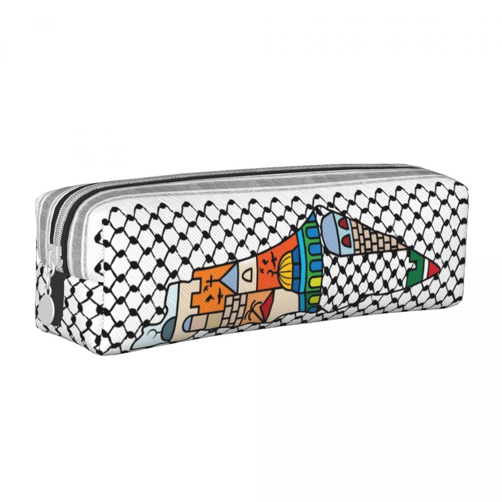

Palestinians Kufiya Hatta Arabic Pencil Case Pencilcases Pen Holder for Girls Boys Big Capacity Bags Students School Stationery