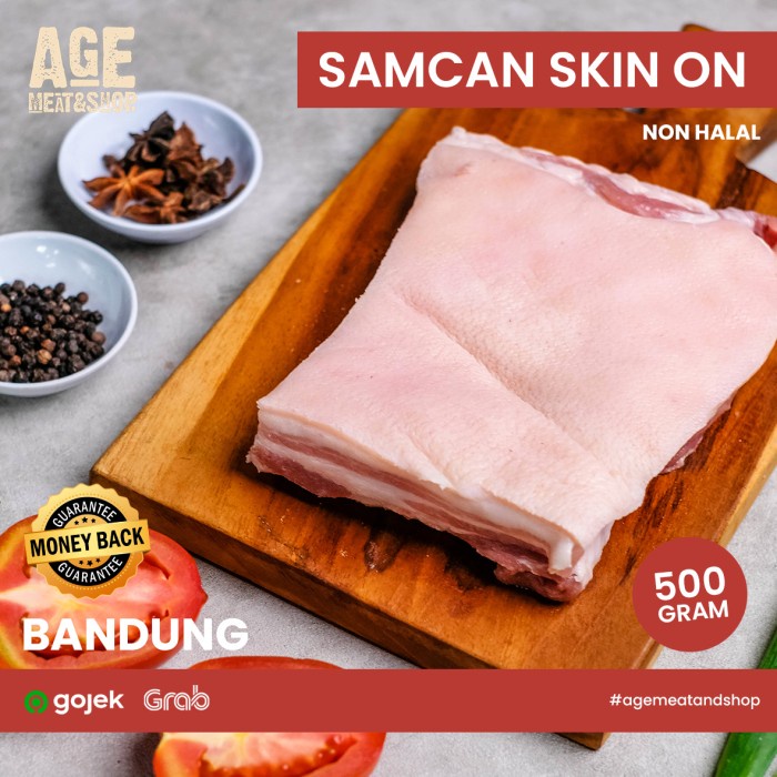 

SAMCAN SKIN ON PORK BELLY ON (ADA KULIT) 500 GRAM