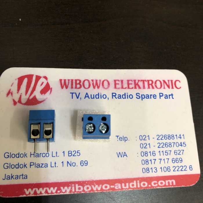 Terminal blok 2pin biru lurus terminal block 2pin MHR27