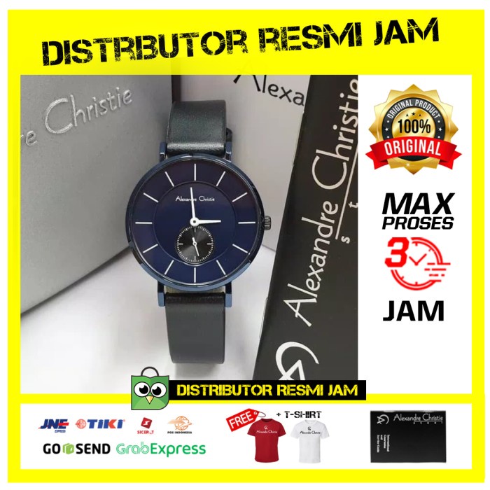 JAM WANITA ALEXANDRE CHRISTIE AC 8484 8484LS AC8484LS BLUE BLACK