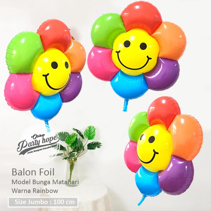 Balon Foil Bunga Matahari / Balon Bunga Daisy / Balon Bunga Chamomile