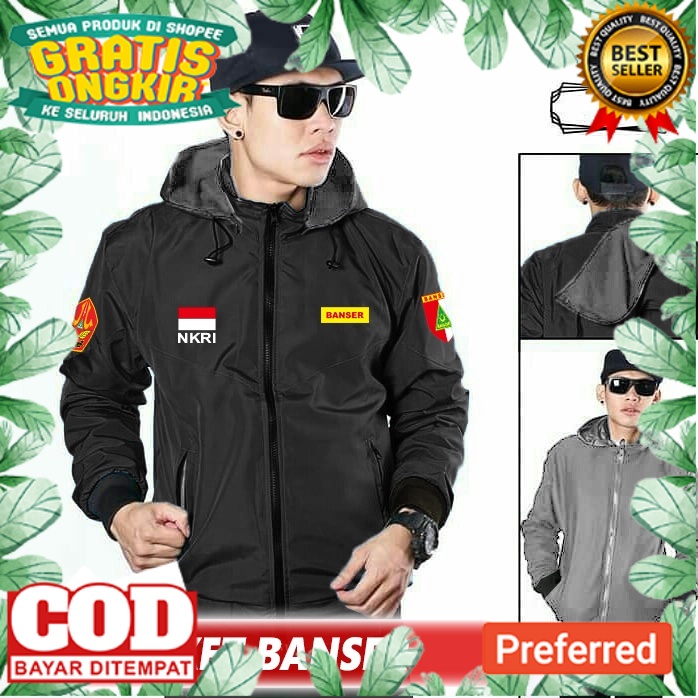 OUTFIT OOTD KEREN JAKET TERLARIS /JAKET BOLAK BALIK BANSER / JAKET PRIA DISTRO SABLON BANSER NU