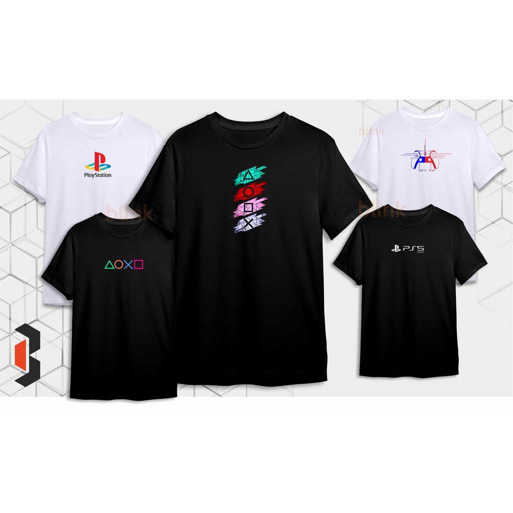 Kaos dewasa tema playstation ps baju kaos ps5 ps4 katun combed 24s - ps