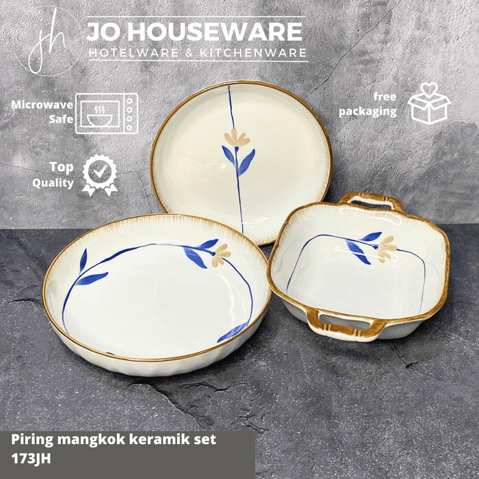 Piring mangkok keramik set premium / keramik set korea serbaguna 173