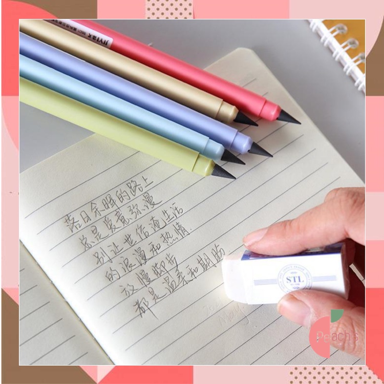 

PEACHs - S5960 Pensil Eternal Tak Bisa Habis Warna Macaroon / Pensil Abadi Tanpa Batas / Pensil Tanpa Rautan / Graphite Pencil Like Pen Untuk Sketsa Lukis Art