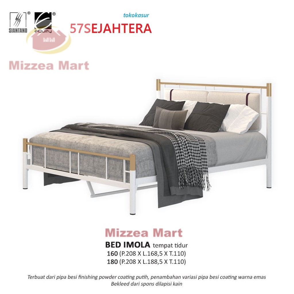 MizzeaMart Tempat Tidur - Ranjang Besi - BED IMOLA Siantano