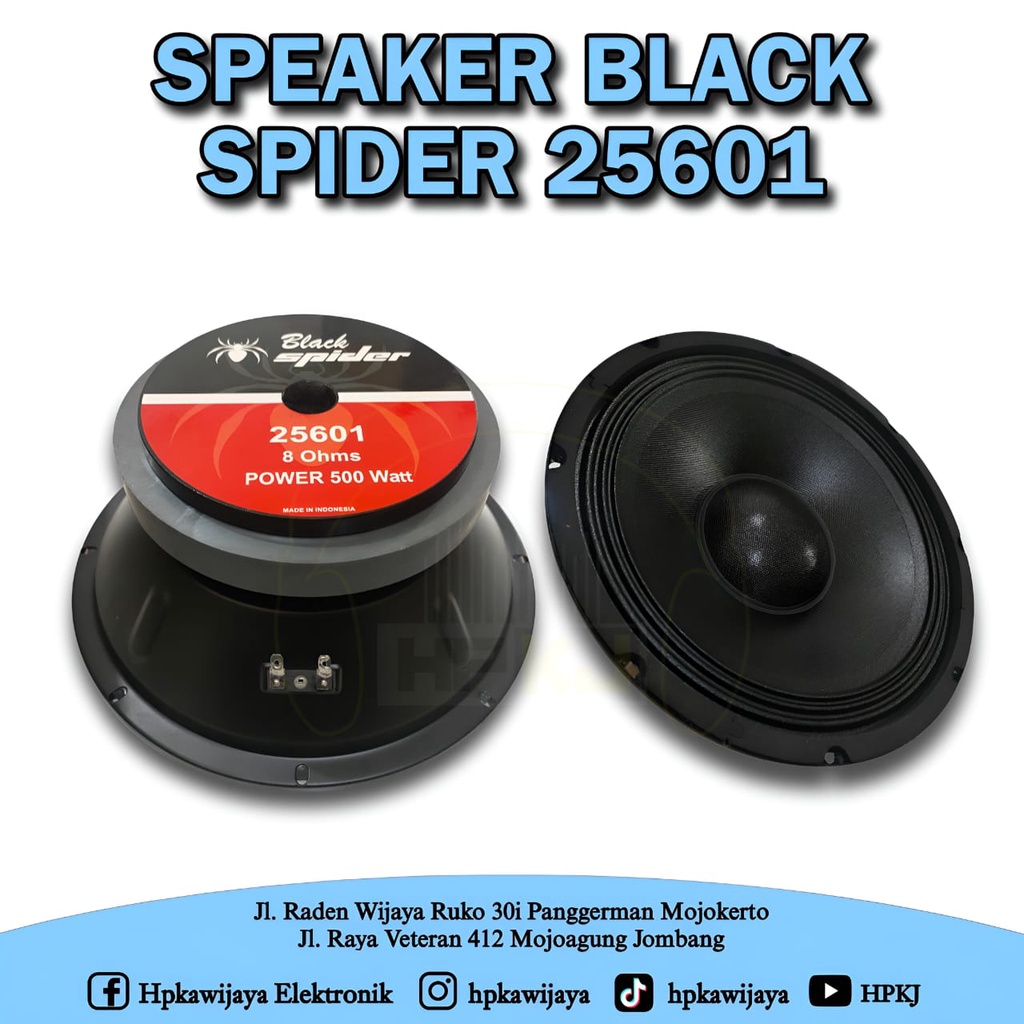 SPEAKER KOMPINEN BLACK SPIDER 25601 SPEAKER BLACK SPIDER 25601