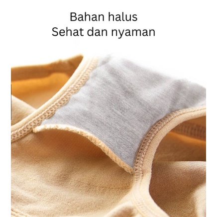 MKR 0115 Celana Dalam Wanita Briefs Elastis Seamless Mid Waist Bahan Katun Kolor CD Bahan Lembut Nyaman Dipakai