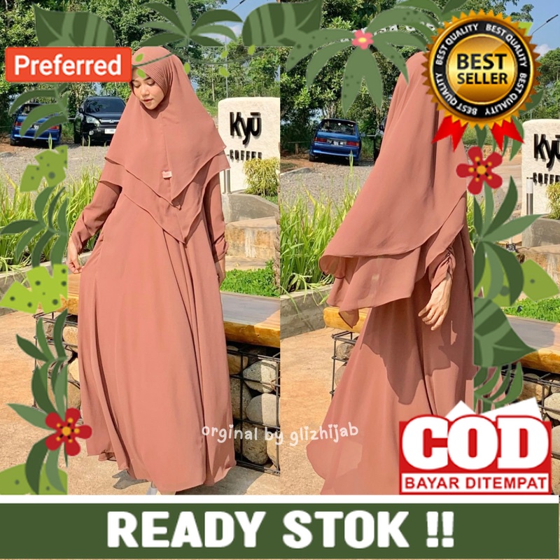 GlizHijab - Annisa Dress 1Set Wanita Gamis Umroh Syar’i Size XS - JUMBO// S M L XL XXL XXL UKURAN AL