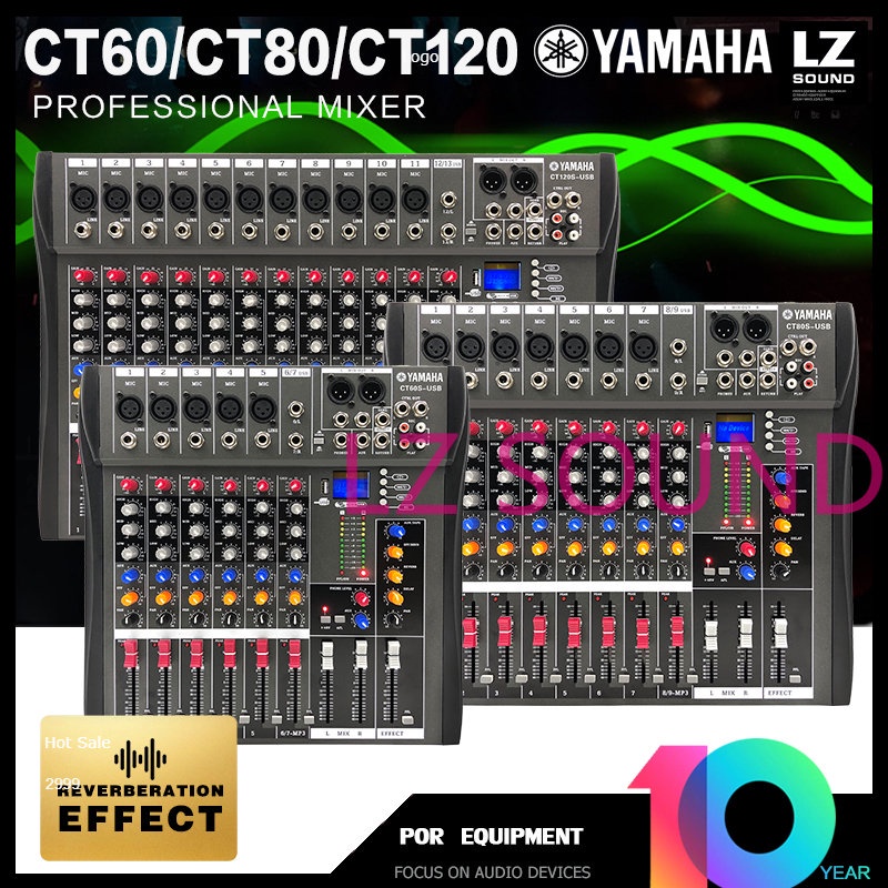 yamaha ct60s-usb ct80s-usb ct120s-usb  pencampur audio DJ Mixer Audio 6 8 12 channel  Bluetooth USB PC MP3 Peralatan rekaman Menyanyikan peralatan KTV sound system original