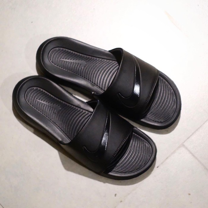 DRB Sandal slide nike victory one original - sandal slop pria - Black swosh, 40