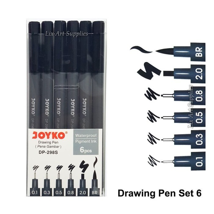 

Joyko Drawing Pen Set 6 DP-298S