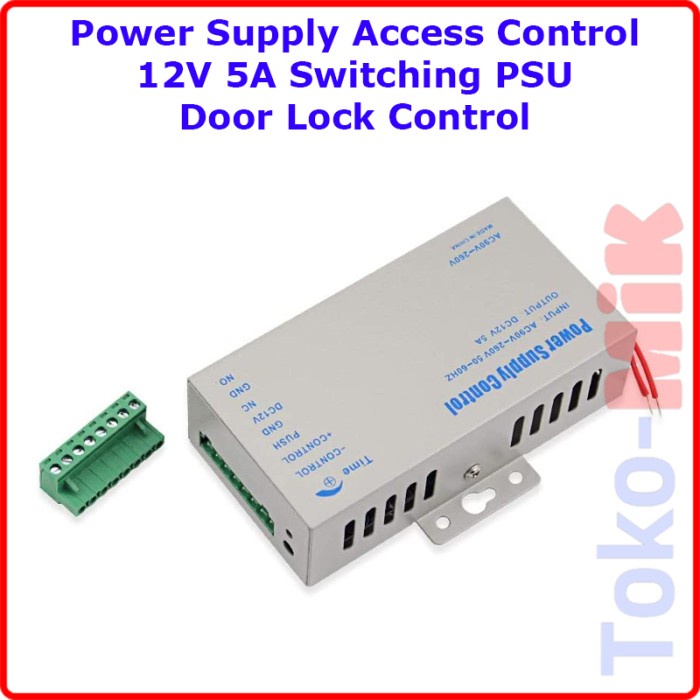 

POWER SUPPLY 12V 5A UNTUK RFID ACCESS DOOR LOCK CONTROL GT27