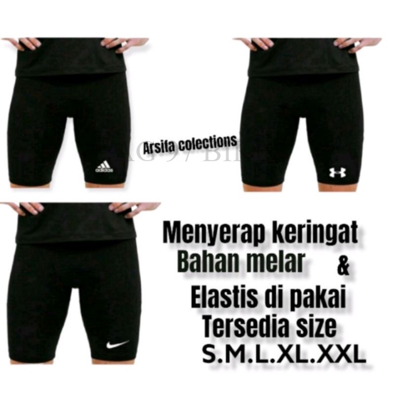 Celana Legging pendek olahraga celana legging sport pria wanita / legging pendek cewe /celana Basela