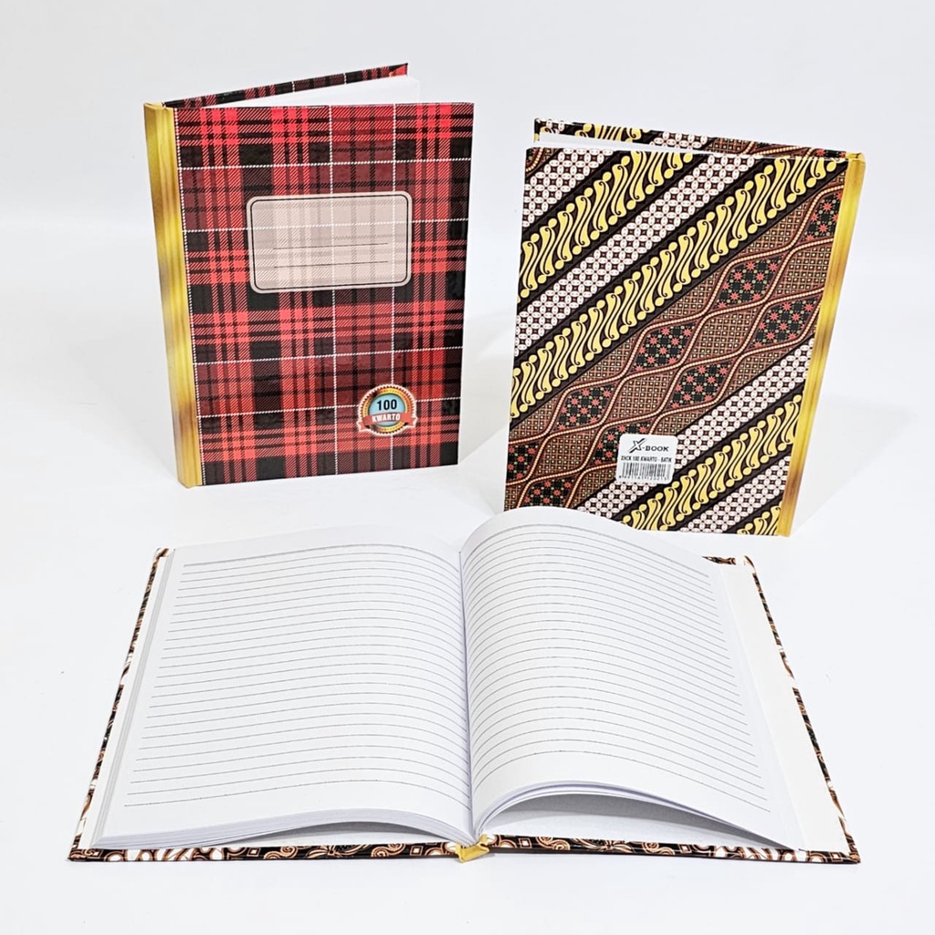 

SOS Buku Tulis Hardcover X-Book Kwarto 100LB/Buku Catatan/Note Book