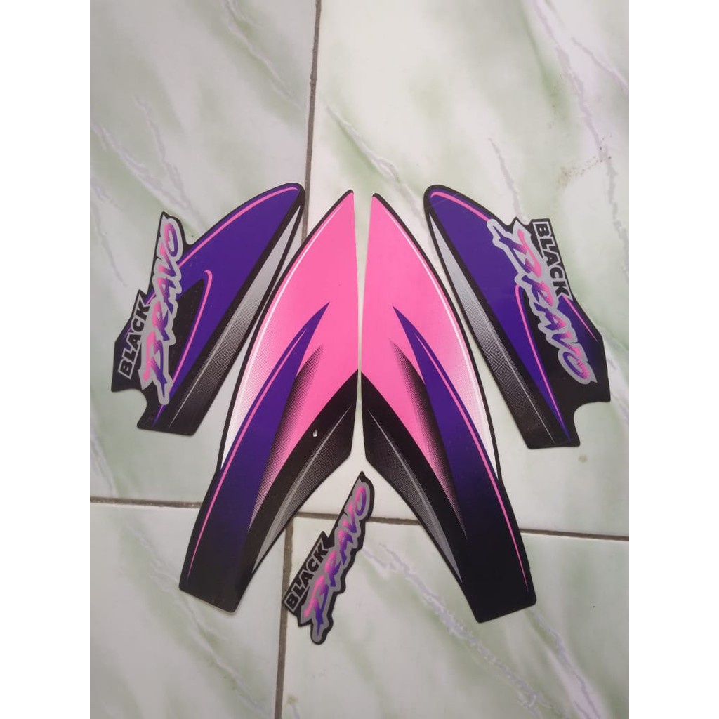 stiker striping suzuki black bravo