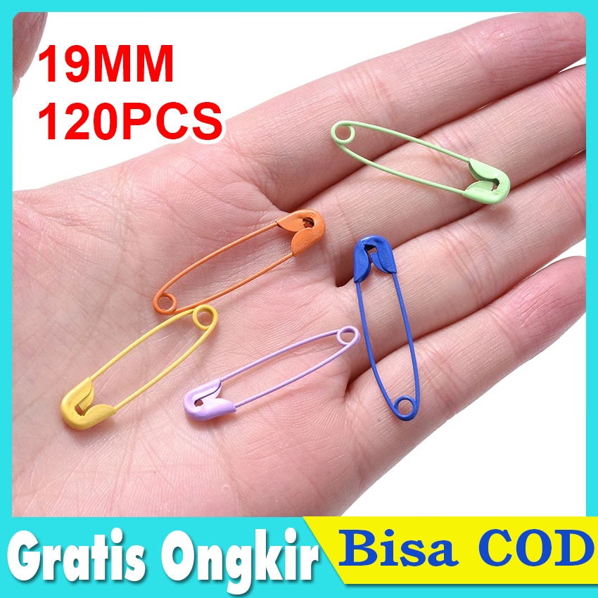 120pcs Peniti Warna /Bros Warna /Aksesoris Pakaian DIY Seewing Needles Brooch