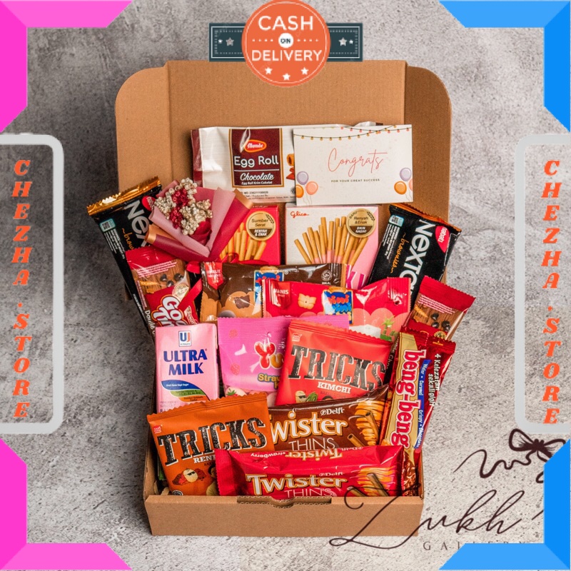 

BINGKISAN KADO ULTAH PASANGAN PACAR ISTRI MANTAN ISIAN MINI DAN BESAR / Snack Box | Gift Box Snack | Hampers Snack | Kado Ulang Tahun Cewek | Kado Wisuda | Kado Anniversary | Kado Ultah | Kado Murah | Hampers Birthday | Kado Sempr/ BONUS GIFT CRAD UCAPAN