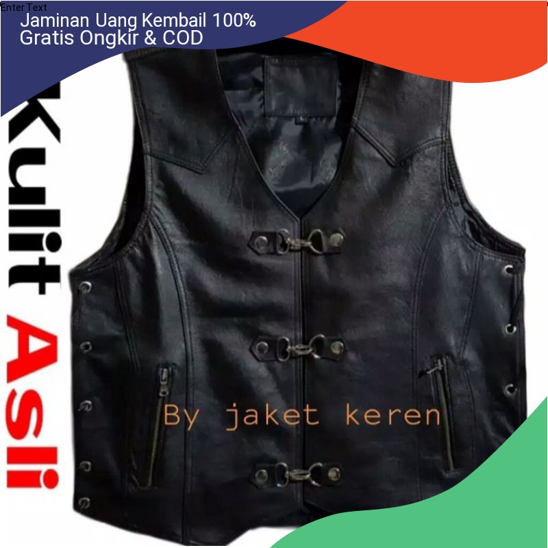Rompi Pria Kulit Asli Rompi Kulit Domba Asli Bikers Jacket Kulit Asli Murah
