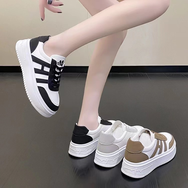 (pjb_jakarta2018) BEST SELLER - (COD) Sepatu Sneakers Kulit Wanita sepatu jalan sepatu daily kasual 