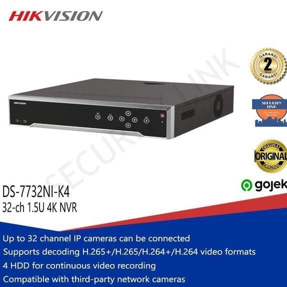 NVR 32 CH HikvisionVISION-DS-7732NI-K4