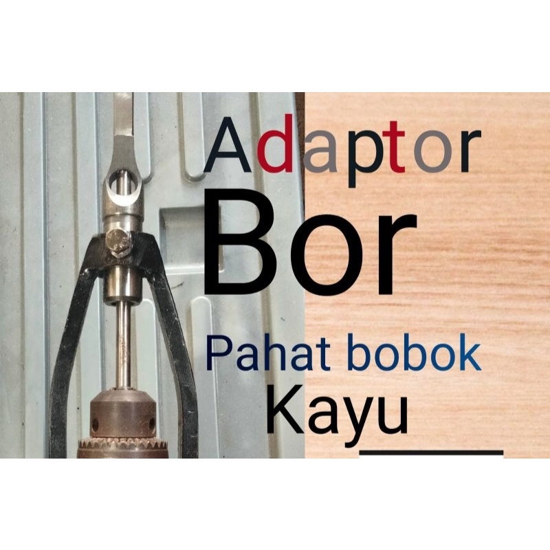 TERLARIS Dudukan bor bobok kayu adaptor bor bobok kayu alat pertukangan kayu untuk bor bobok kayu bo