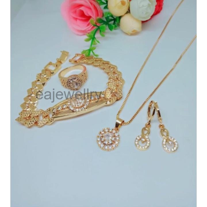 Perhiasan emas 1 set simple aslii 24 karat dewasa realpict
