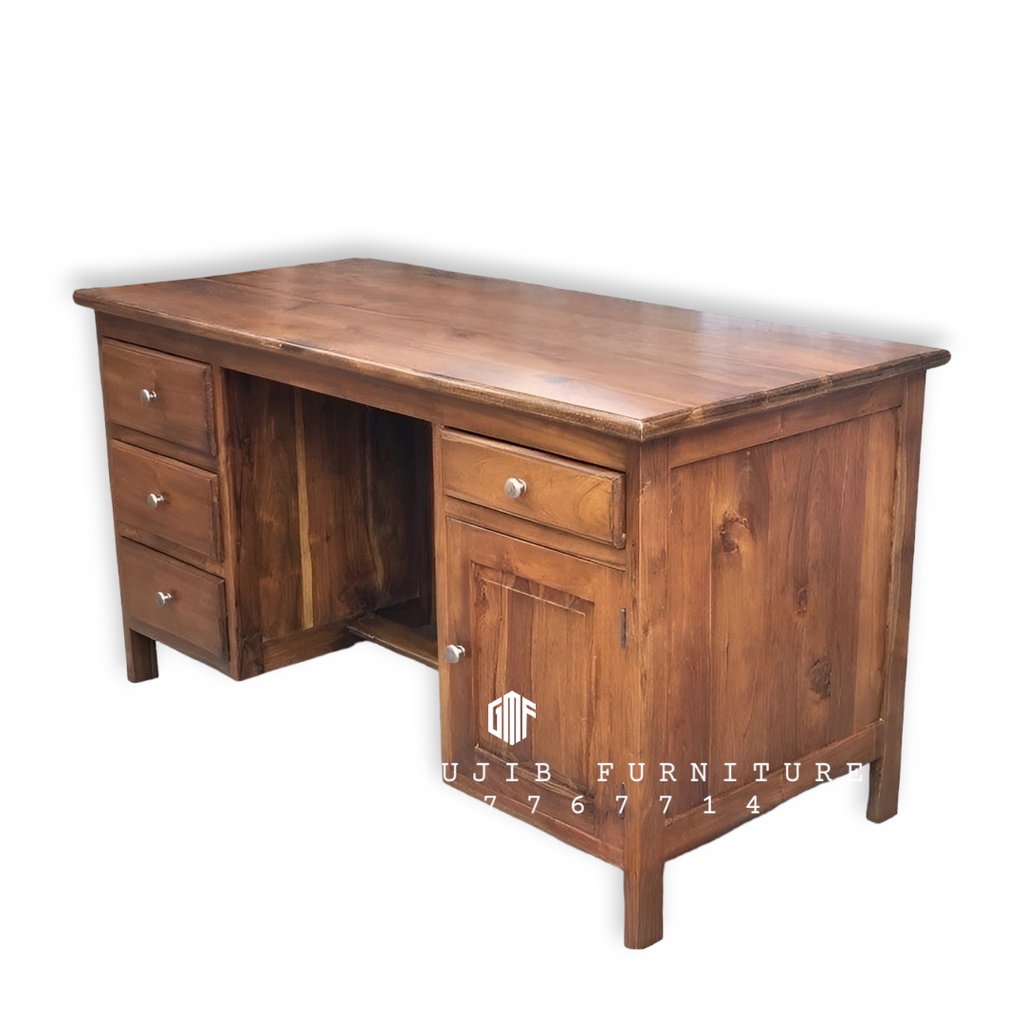 MEJA KANTOR MINIMALIS JATI