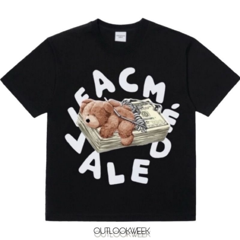[ZS] Baju Kaos Pria Ac'me D* La* Vi* Adlv Money Bear Short Sleeve T-Shirt Original Quality