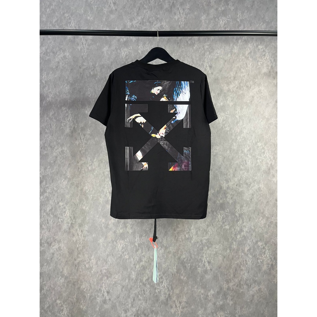 [ZS] Baju Kaos Pria Oversize Hitam Off White Import Premium Branded