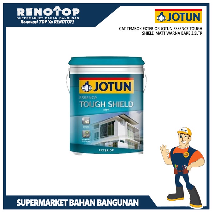 CAT TEMBOK EXTERIOR JOTUN ESSENCE TOUGH SHIELD MATT WARNA BARE 3,5LTR